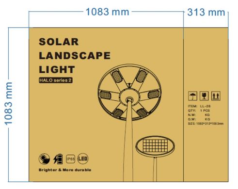 Садовые фонари Фонарь на солнечной батарее "HALO" SLL-26  - 5